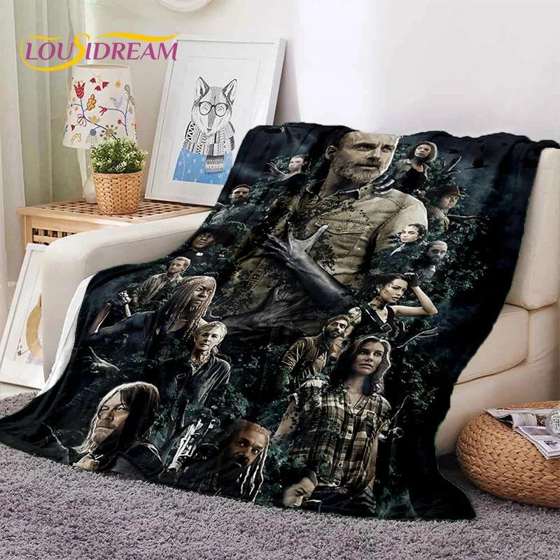 The Walking Dead Lincoln TWD Miękki Flanelowy Koc na Łóżka Sypialnię Kanapę Piknik, Koc Rzutowy do Okrycia na Zewnątrz Rekreacja Drzemka Prezent