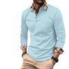 Męska wiosenno-letnia koszulka polo typu slim fit, na co dzień z klapami