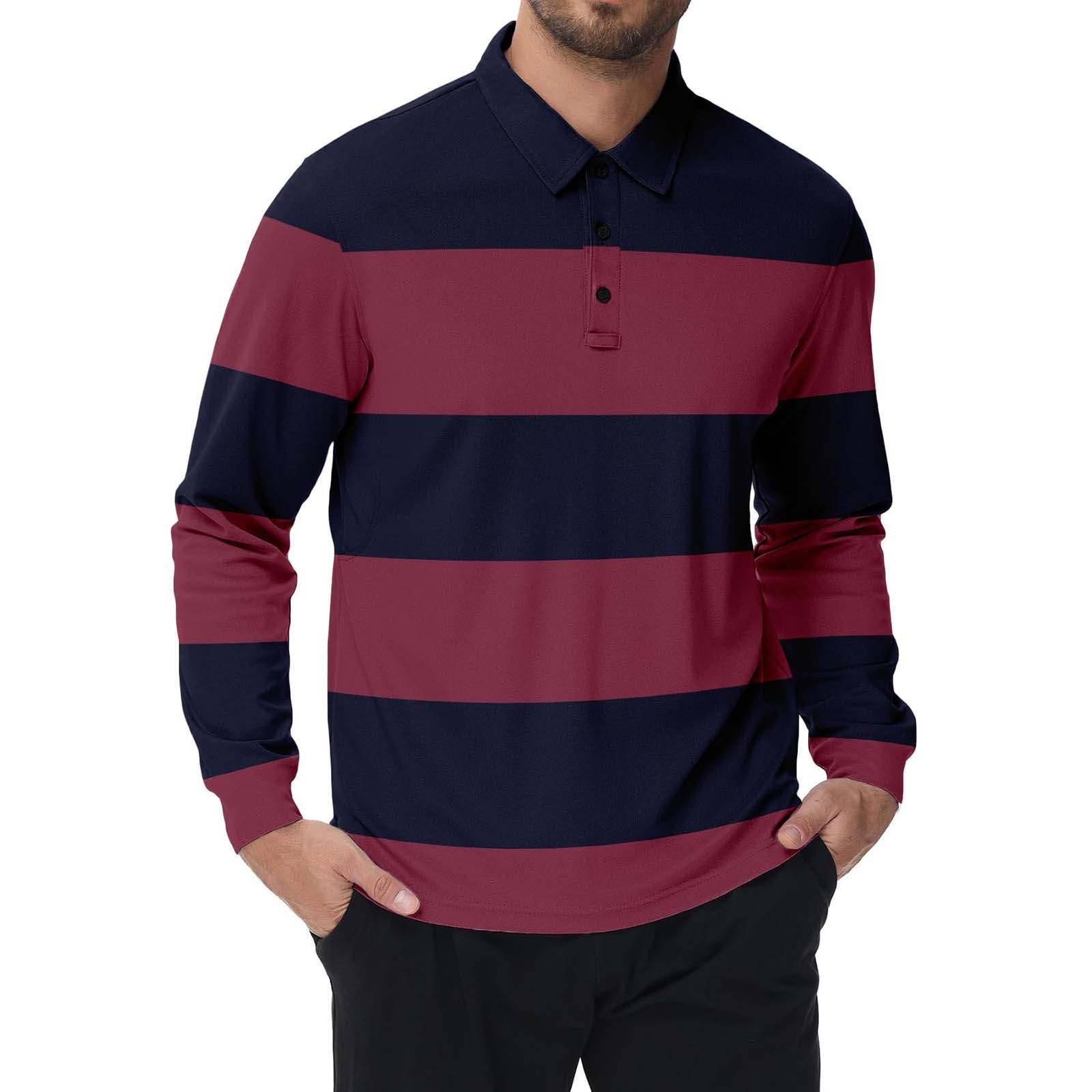 

Мужская рубашка с длинными рукавами и тремя пуговицами на лацканах M винный