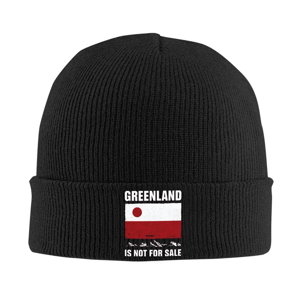 Greenland Is Not For Sale Flag Beanie Hats Bonnet Hats Men Women Cool Kpop Knit Hat Winter Custom Head Wrap Caps