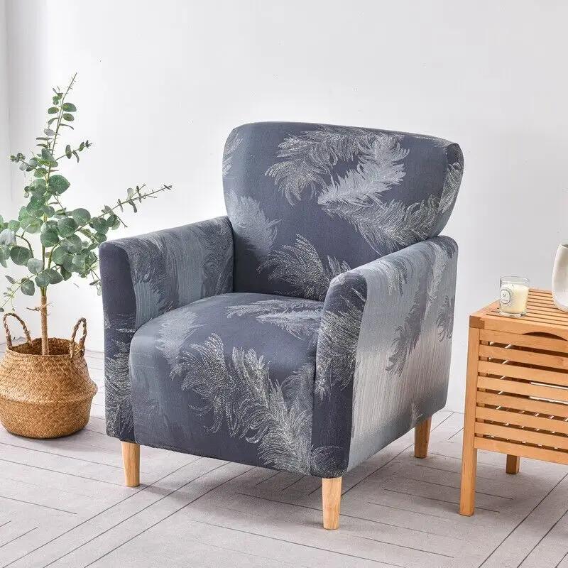 Floral Stretch Chair Cover Sofa Single Armchair Slipcover Highbackrest Protect Living Room Furniture Protector Home Decoration