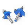 2-Piece Set of 8 Handle Rounded Corner Knives, Minzai Knife, Slotting Tool, Trimming Machine, Cutter Head Inverted R Angle Cutter, Edge Milling Cutter