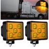 X-STYLE Warning Light, LED Flashing Side Marker, 24V, Red, 5 LED Track Marker Lamps,