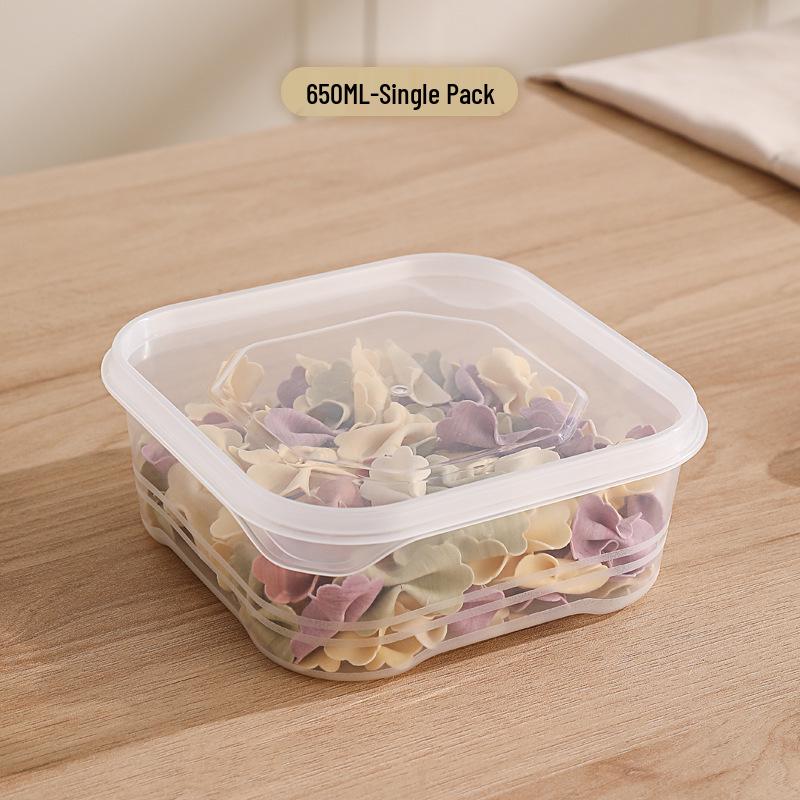 Food Grade Transparent Plastic Square Grain Storage Jar