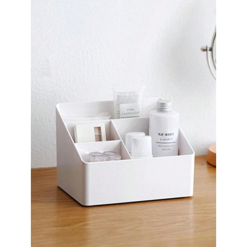 Living Room Desktop Storage Box Plastic Office Cosmetics Finishing Box Remote Multi-function Finishing Storage Box Bat