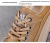 Women's Genuine Leather Retro Lace-Up Sneakers with Thick Soles - Spring Casual Cowhide Loafers