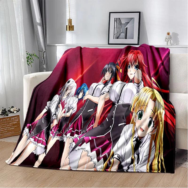 D Sexy Girl High School DxD Anime Plush Throw Blanket Soft Flannel for Bedroom Living Room Sofa Picnic Kids