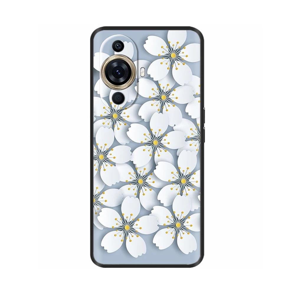 For Huawei Nova 11 Case Cute Heart Flower Painted Cover Silicone Phone Case For Huawei Nova 11i Nova11 Pro Nova 11 Ultra Bumper