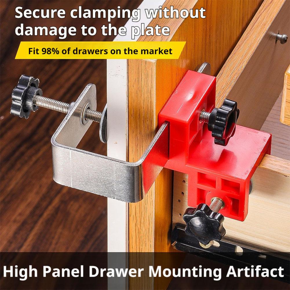 2pcs Cabinet Clamps, Adjustable Drawer Front Installation Camps For Woodworking, Drilling, Kitchen Furniture, Miter Setup