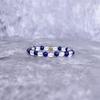 Natural Lapis Lazuli & Clear Quartz Beaded Bracelet Stretchable Bracelet for Women Healing Gemstone Beaded Bracelet Unique Gift Ideas