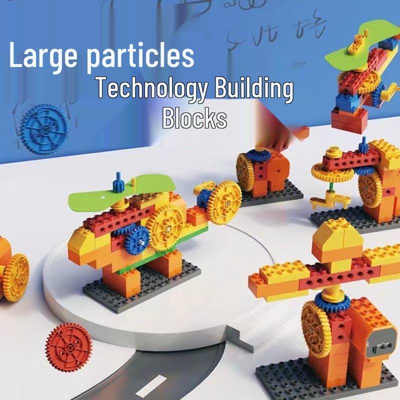 Multifunctional Electric Building Blocks: Mechanical Gears & Science Programming Educational Toy for Kids