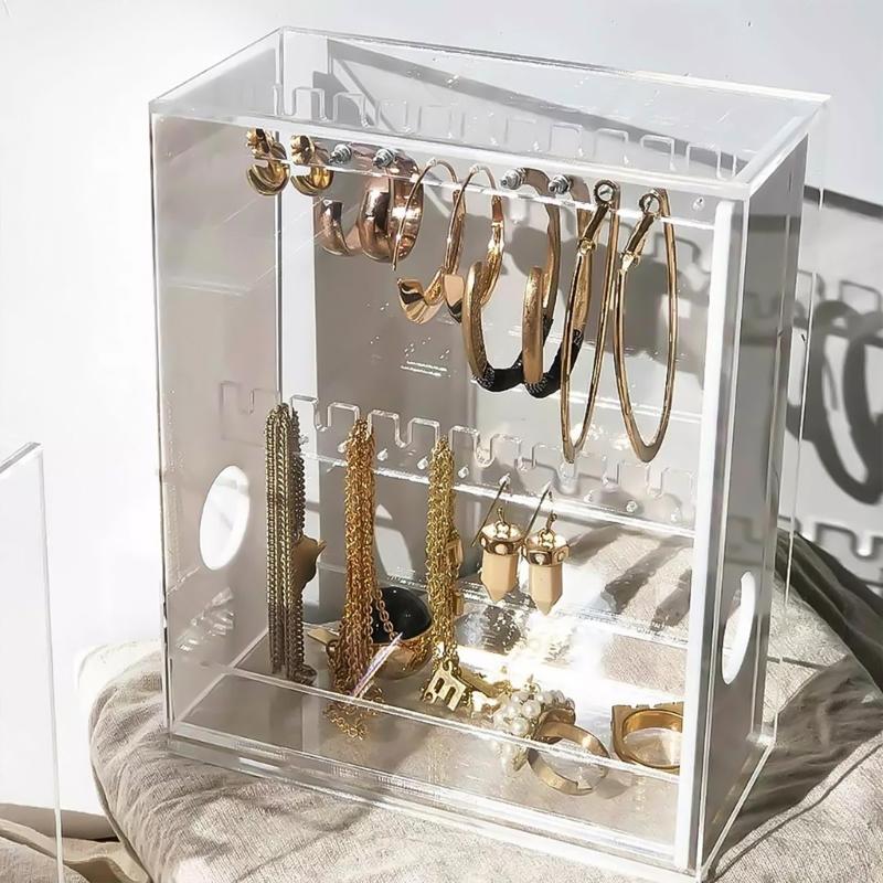Stylish Acrylic Earring Organizer Durable and Elegant Jewelry Display Rack Versatile Storage Organizer Stand for Earring