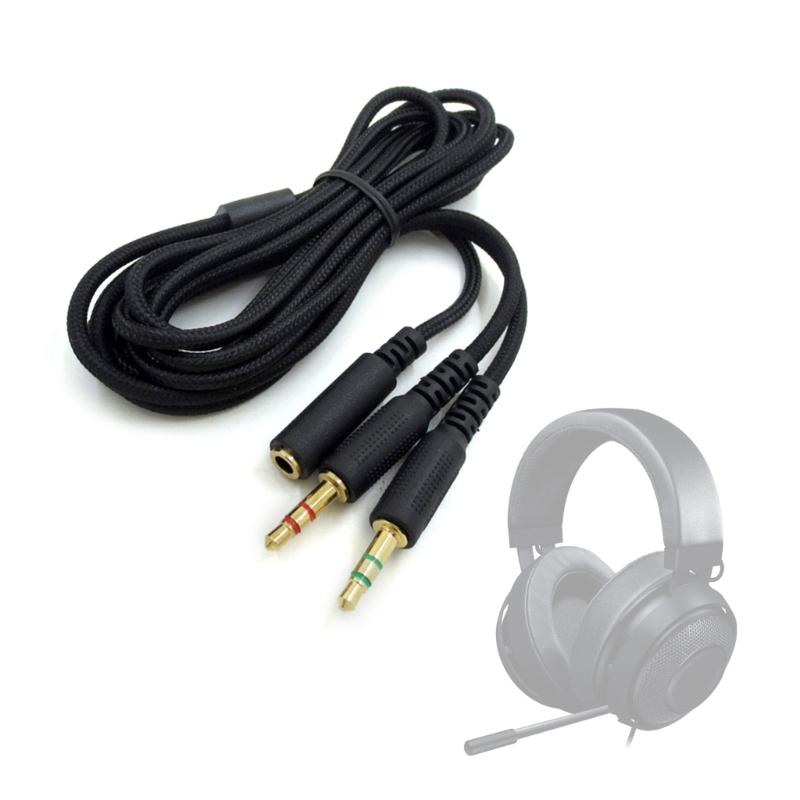 3.5mm Male To Female Cable 1 Female To 2 Male 3.5mm Head Splitter for Headset Headphone Extension Connection Cable