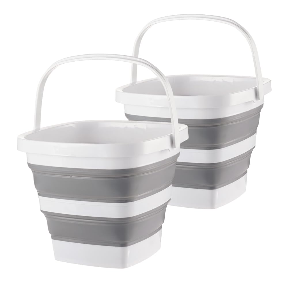 

RULAYMAN Foldable Soft Bucket, Fishing Bucket, Multi-functional and Convenient for Daily Use, Cleaning, Laundry, Outdoor Activities, and Car Use, 4
