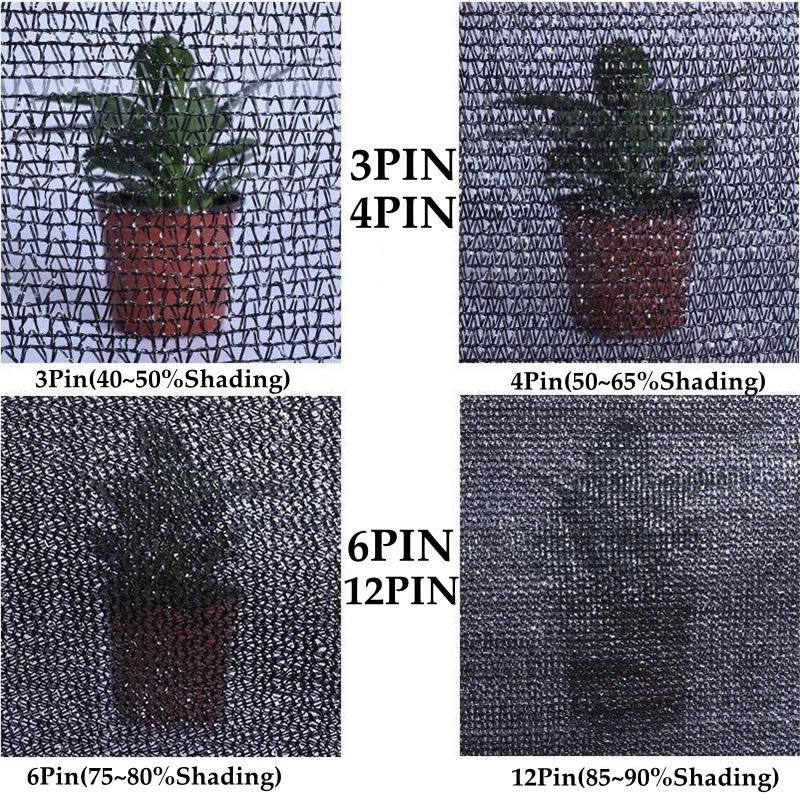 New 4Pin 50~65% Anti-UV HDPE Shading Net Greenhouse Succulent Plant Sunshade Net Outdoor Swimming Pool Cover Sun Shade Net