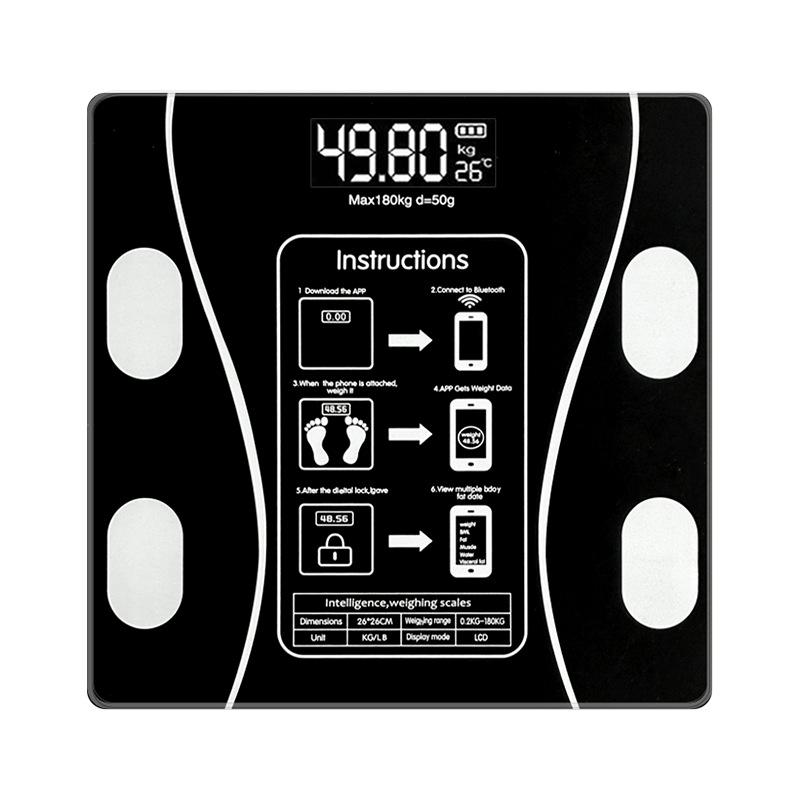 Gewichtswaage Bluetooth Wiederaufladbar Elektronisch Intelligent Gewichtsverlust Körperfettwaage Waagen