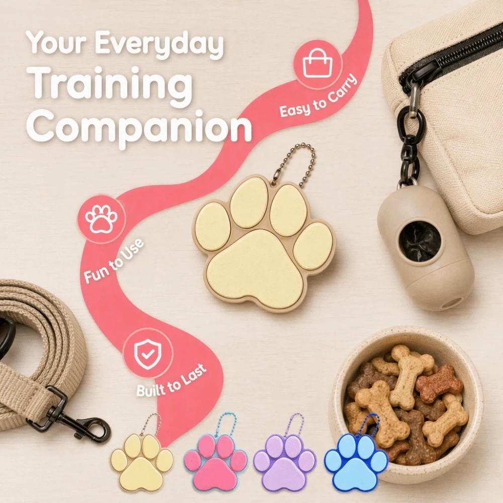 Keyboard-style Dog Cat Paw Clicker Keychain 3D Printed Decompression Button Toy  Car Pendant