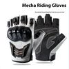 Men's Half-Finger Racing Gloves Protective Anti-Slip and Fall Breathable Riding Gloves for Outdoor Summer Motorcycling