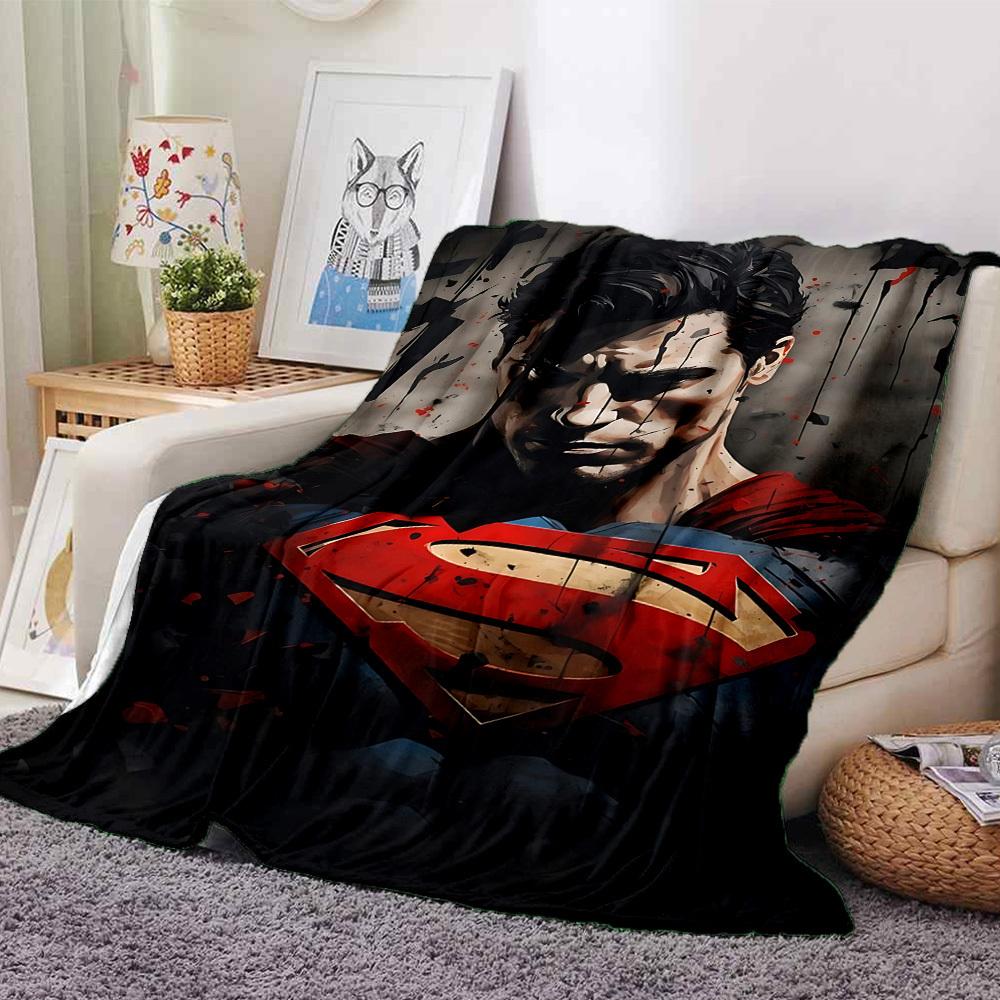 1pc Superman Flannel Blanket Soft Warm Throw for Home, Office, Travel, All-Season Cozy Bedding GiftL1206 80cmx120cm(31inx47in)