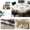 Embroidery Large European Round Tablecloth Chenille Jacquard Tablecloth Christmas Dining Table Cover Round Tablecloths for Wedding Decor