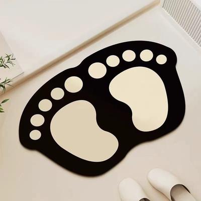 New Cute Feet Special-shaped Diatom Mud Bathroom Floor Mat Non-slip and Wear-resistant