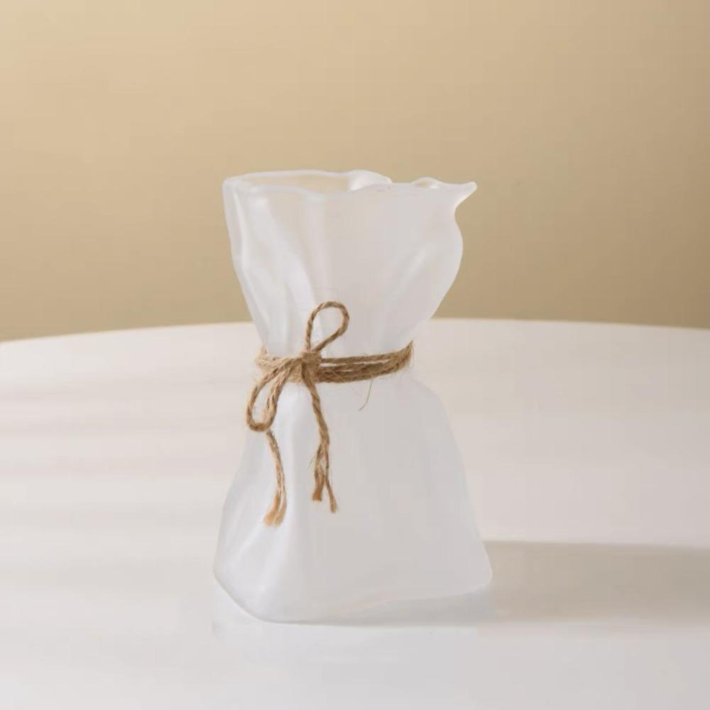 Transparent Origami Glass Vase Minimalist Art Flower Vase Modern Tabletop Vase Homestay Decoration