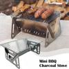Stainless Steel Folding Barbecue Grill Detachable Grill Burn-er Stand BBQ Grill Rack Home