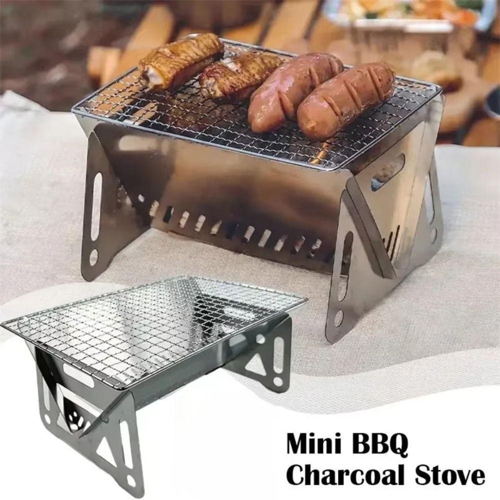 Stainless Steel Folding Barbecue Grill Detachable Barbecue Stove BBQ Tools BBQ Grill Rack  Picnic