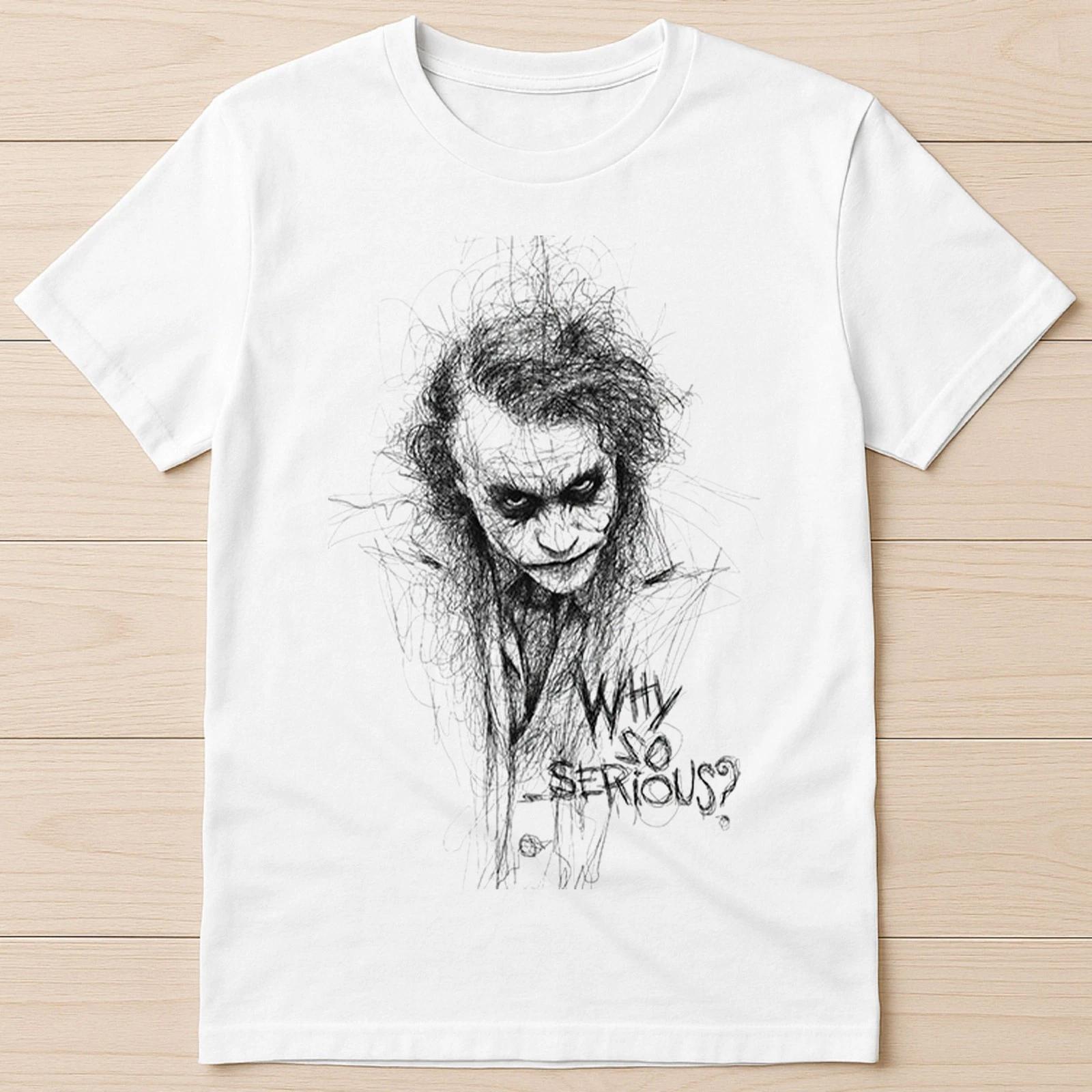 Joker Sketch Gotham Why So Serious Batman Funny Retro Gift Tee T Shirt 8039 L