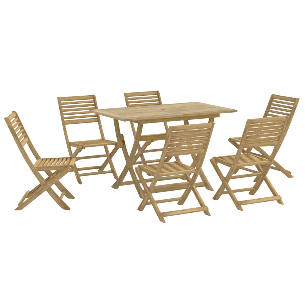 7 Piece Garden Dining Set Solid Acacia Wood