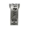 VIVIENNE WESTWOOD Boucles d'oreilles en laiton gravées de lettres Boucles d'oreilles homme Argent Noir 62030053S001