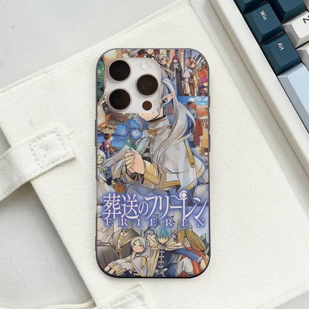 

Popular Anime Frieren Beyond Journeys End 1 2 For IPhone 17 16 15 Plus Pro Max 12 14 Plus 11 13 Wave Corrugated Stripe Funda iPhone 16pro max