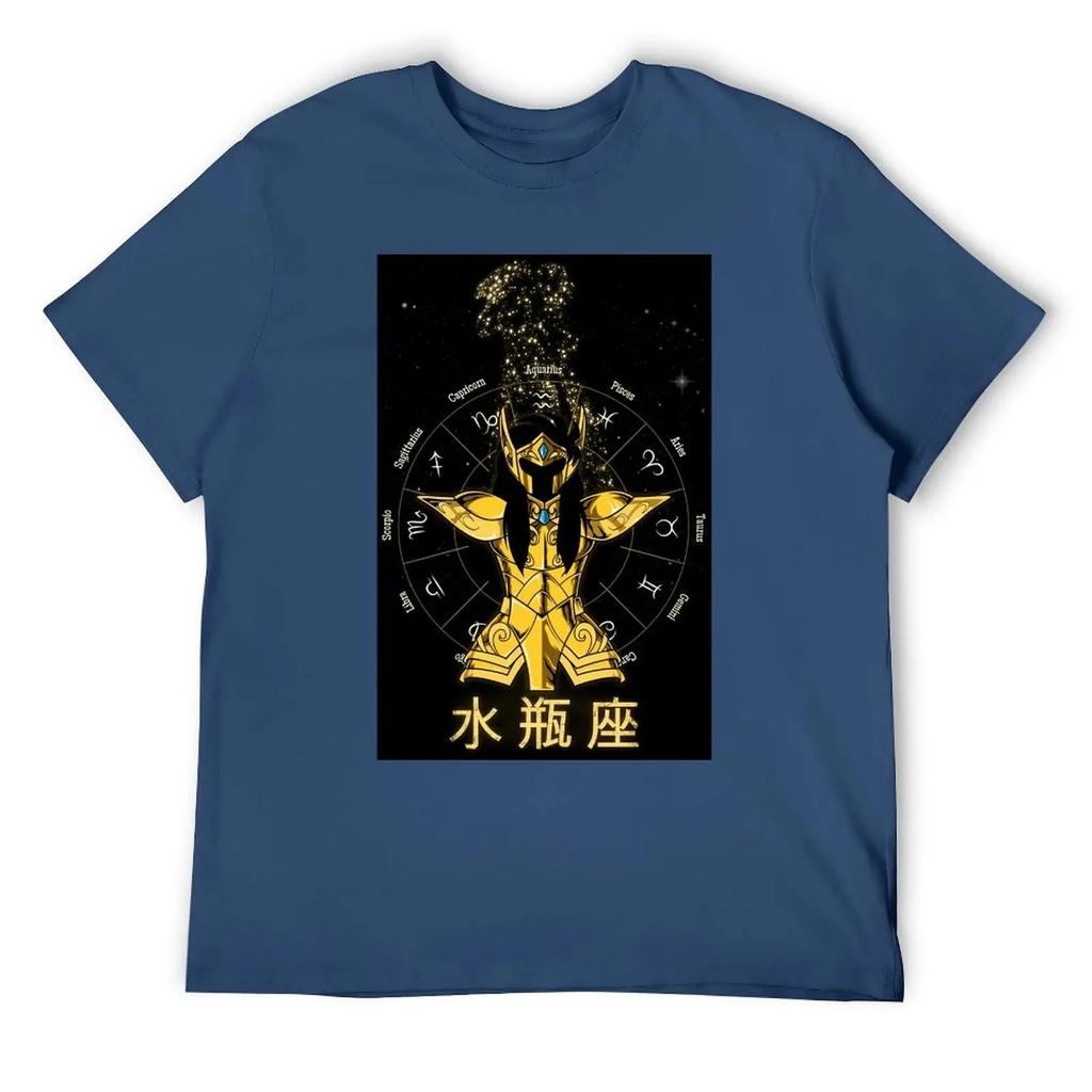 Aquarius Twelve Constellation (15) T-shirt Round Neck Sports Top Tee Premium Home Graphic USA Size