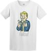 Men's Round Neck T-Shirt Vault Boy Double Stitch Sleeves and Hem White