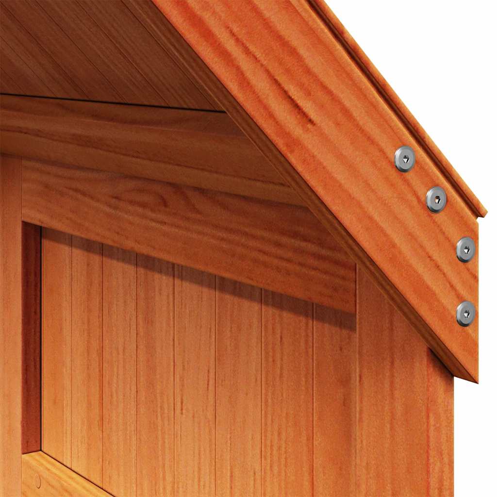 Kids  Bed Canopy Wax Brown 55 X 84 X 132 Cm Solid Wood