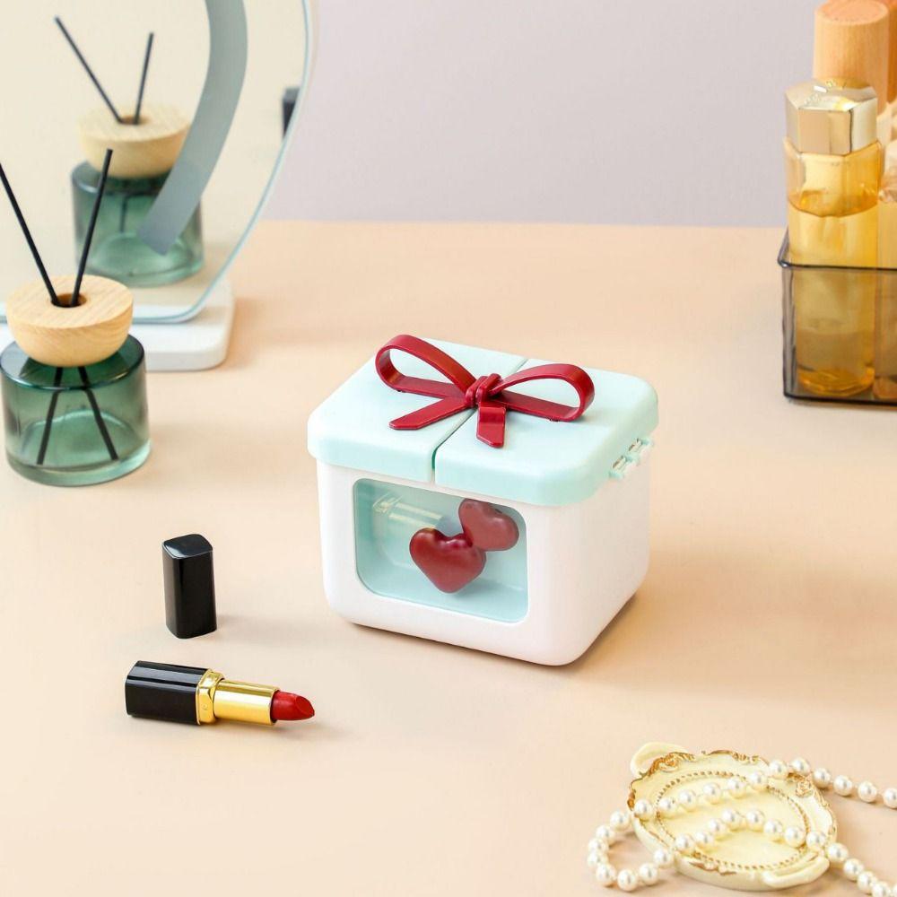 Dopamine Bowknot Lipstick Storage Box Dust-Proof Makeup Organizer Exquisite Gift Box  Storage Gifts