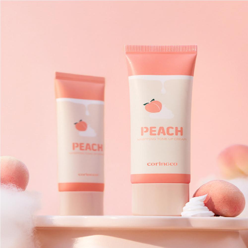 крем-корректор с эффектом осветления и взбитой текстурой coringco персиковый Peach Whipping Tone-Up Cream