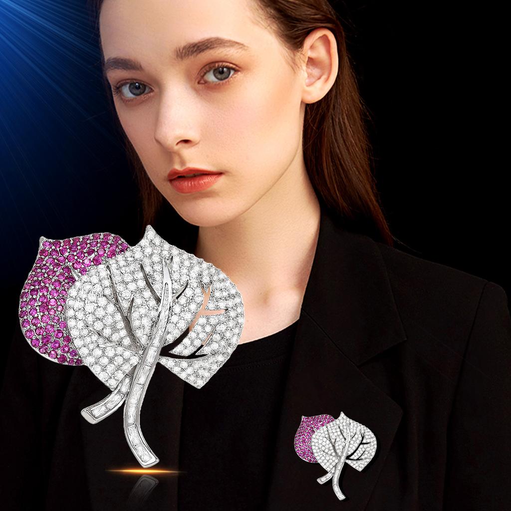Senior Brooches Flower Leaf Brooch Pins for Women Suit Pendant Fashion Brooches Jewelry