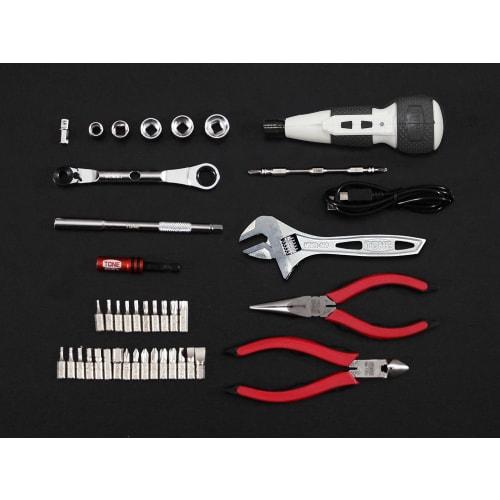 TONE Tool Bag Set TSX2170, 6.35mm Drive & 1/4" Bit Insert, Black, 25-Piece Set