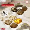 Ningzhao Scalloped Four-Compartment Dry Fruit Plate with Dust Cover