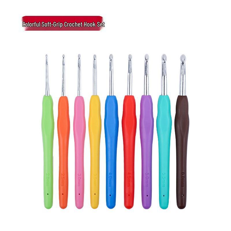 

Набор крючков для вязания ручной работы с мягкой ручкой, с сумкой для вязания и крючками из нержавеющей стали для вязания свитеров своими руками