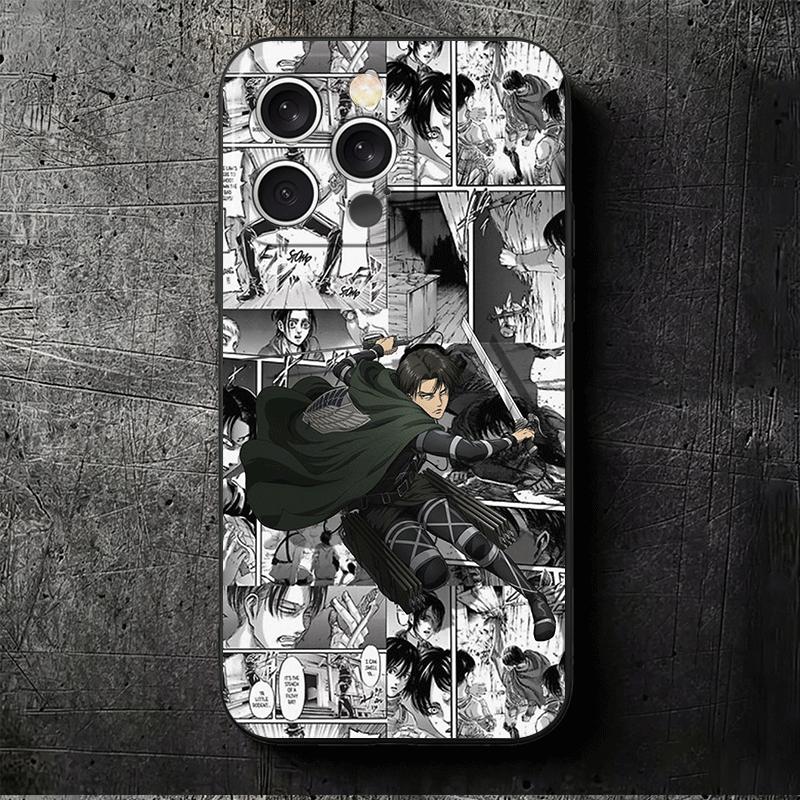 A-Attack On T-Titan Anime Soft Phone Case for iPhone 16 16E 17 Air 15 Pro Max 14 Plus 13 Mini 11 12 7 Black Cover Back Shell
