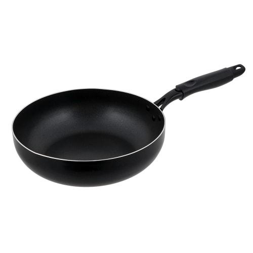 Bestco Deep Frying Pan, 28cm, Wok Pan, Induction and Gas Compatible, Black, NQ-0363, Your Cooking Partner