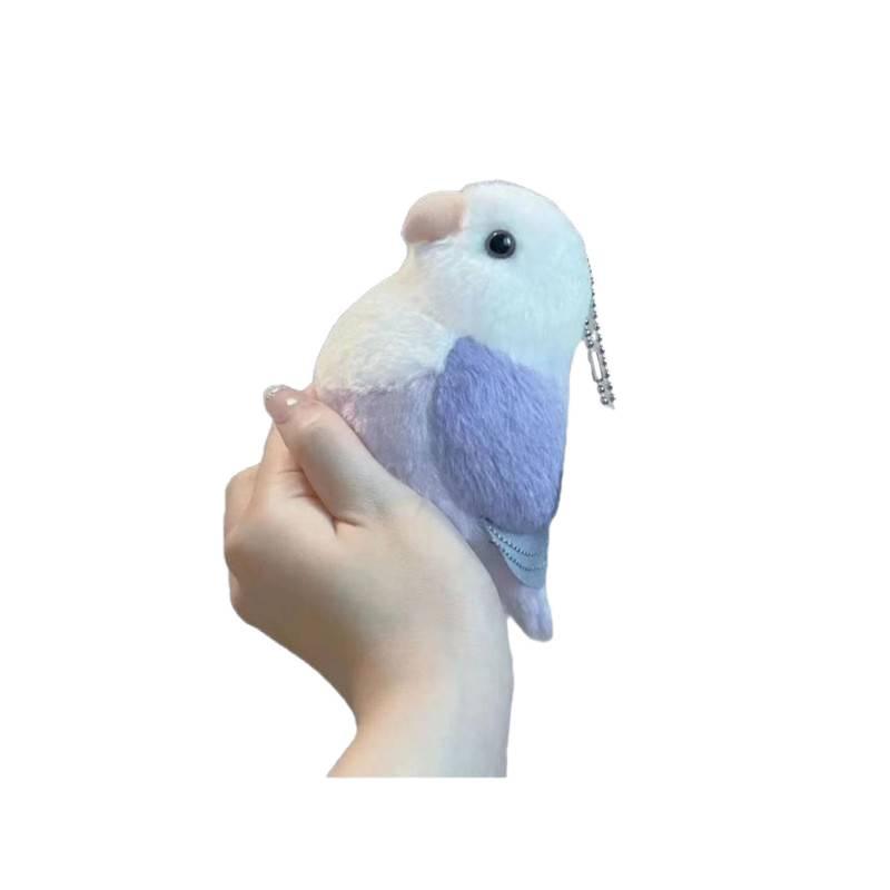 Cute Taro Ball Parrot Keychain Plush Backpack Charm