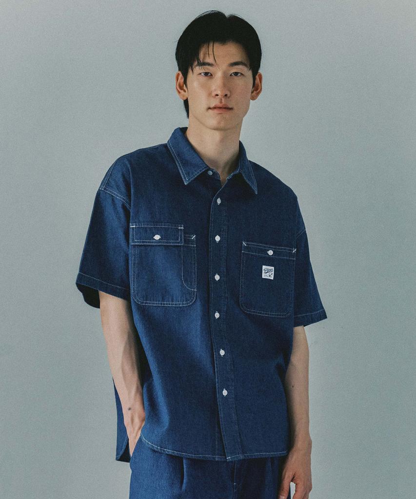 PLAC 051 Cone Denim Summer Shorts Sleeve Shirt
