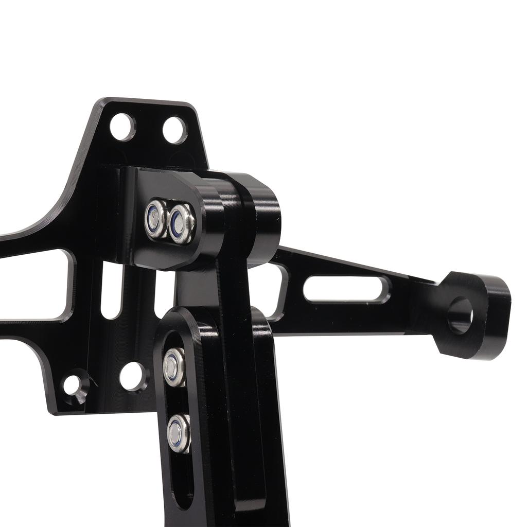 Support de clignotant avec lumière LED réglable CNC, accessoires de moto, support de plaque d'immatriculation de garde-boue de moto, rangement arrière