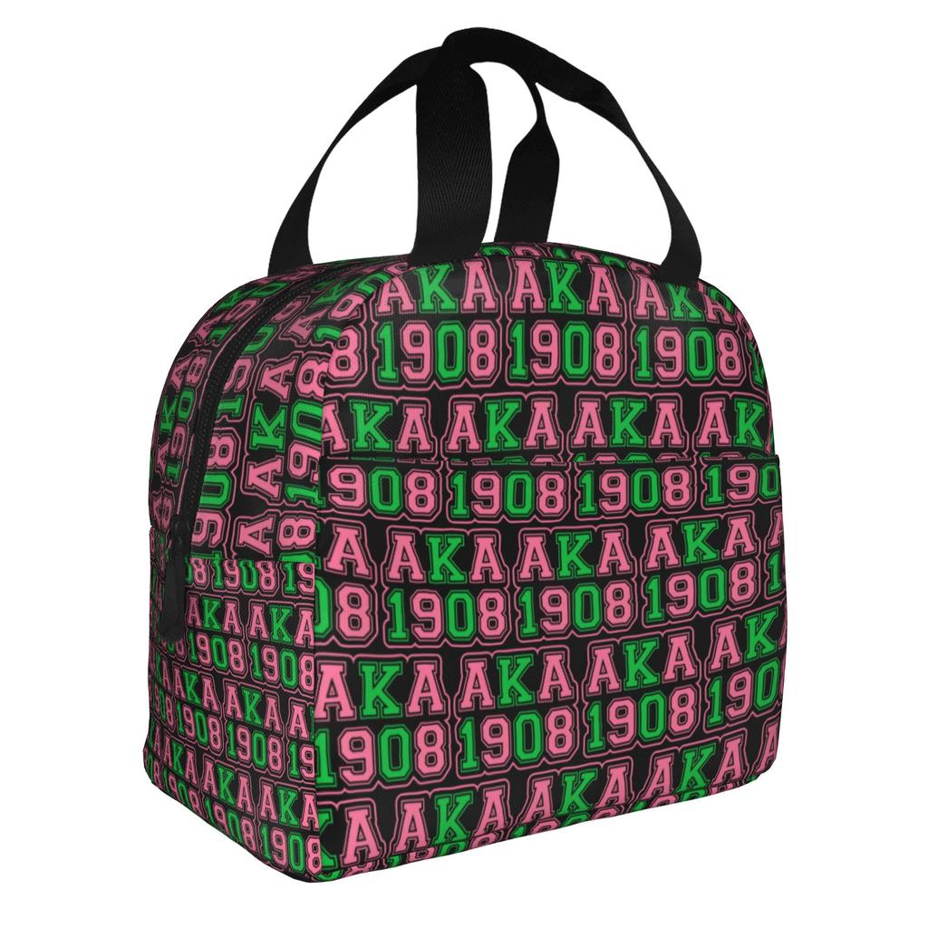 AKA The First Historically African Sorority Thermal Insulated Lunch Bag Lunch Container for Outdoor Picnic Storage Food Box