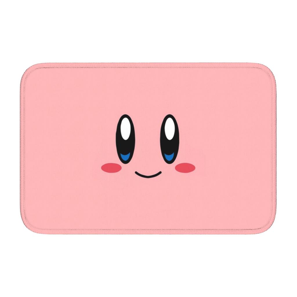 Kirbys Cartoon Game Floor Door Kitchen Bathroom Mat Anti-Slip Indoor  Doormat Garden Living Room Entrance Rug Carpet Footpad