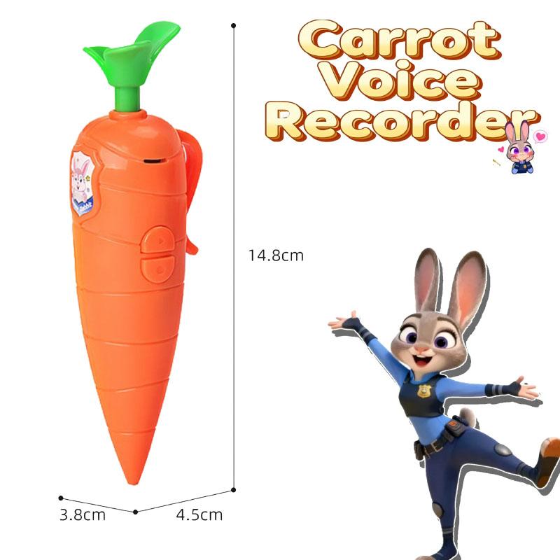 Zootopia 2 Karotten-Blockflötenstift | Judy & Nick-Stil für Kinder | 60S Mini-Blockflötenstift | 2-in-1 Gelstift-Schreibwaren