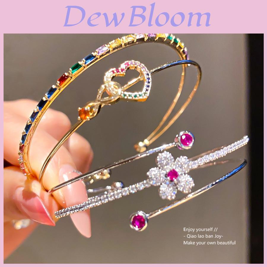 Fashion Heart Pendant Bracelet With Zirconia In Gold Plating For Womens Elegant Jewelry